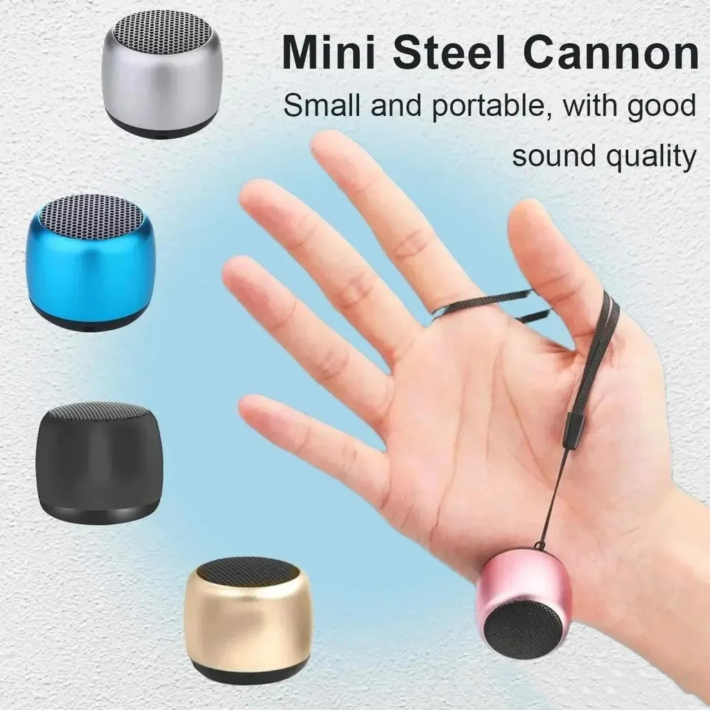 M1 Mini Bluetooth-compatible Small Speaker Portable Intelligent One Drag Two Small Steel Cannon Metal Wireless Sound Subwoofer - TechSmartX