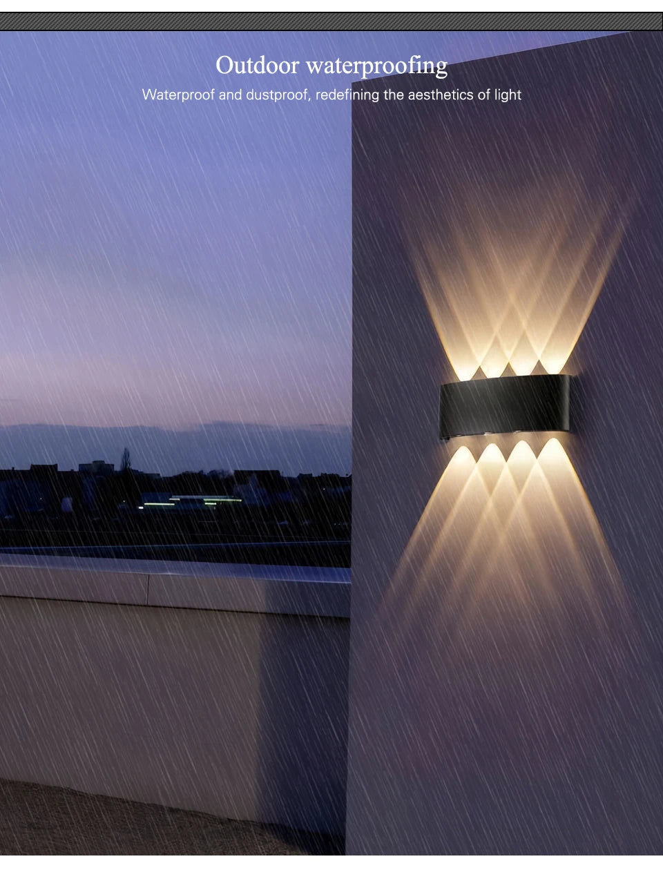 Up Down LED Wall Lamp Waterproof Modern Wall Light for Bedroom Living Room Corridor Balcony Indoor Outdoor Home Decor Lighting - TechSmartX
