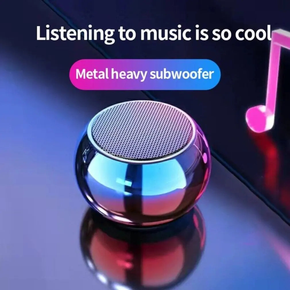 Wireless Bluetooth Speaker Portable Small Steel Gun Metal Heavy Stereo Surround Subwoofer Outdoor Mini Bluetooth Small Speaker - TechSmartX