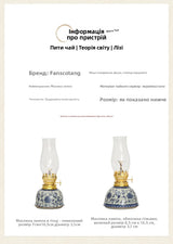 Blue And White Porcelain Oil Lamp Tibetan Butter Lamp Cam Tea Room Aosphere Lamp Retro Decorative Long Burning Lamp - TechSmartX
