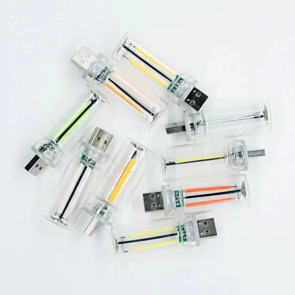 Car USB Night Light Touch Dimmable LED Filament Lamp Portable Lighting Plug and Play Decorative Atmosphere Light for Car Bedroom - TechSmartX