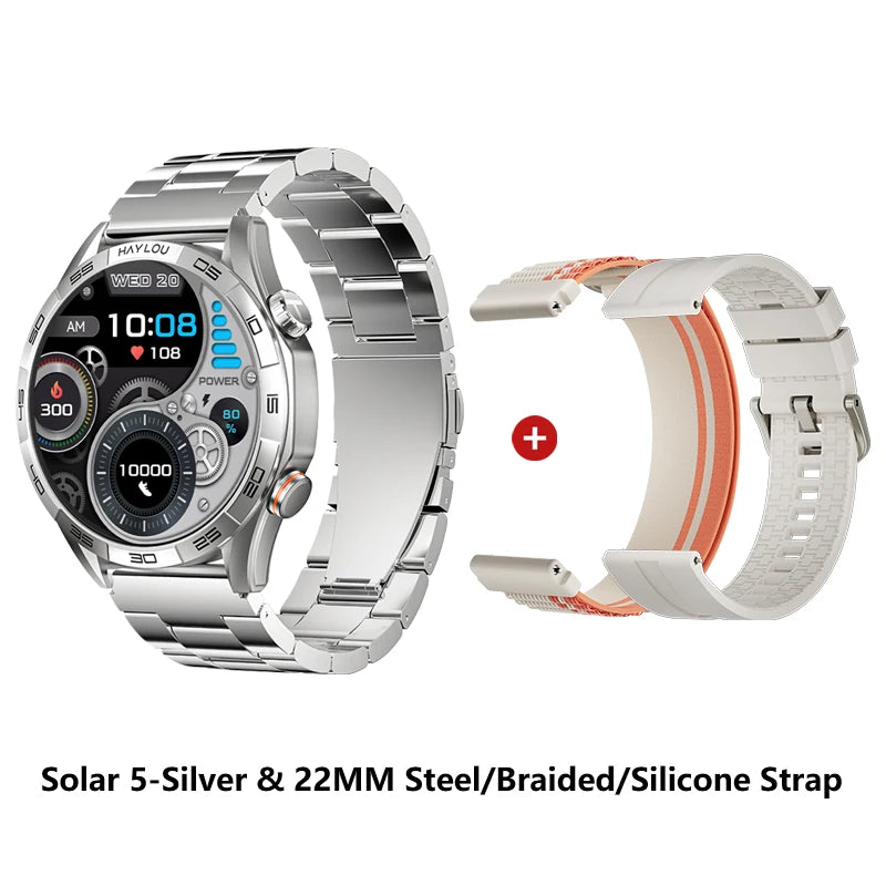 HAYLOU Solar 5 Voice Calling Smartwatch 1.58'' AMOLED Display 60Hz Smart Watch 24H Health Monitoring Sports Smartwatch for Men - TechSmartX