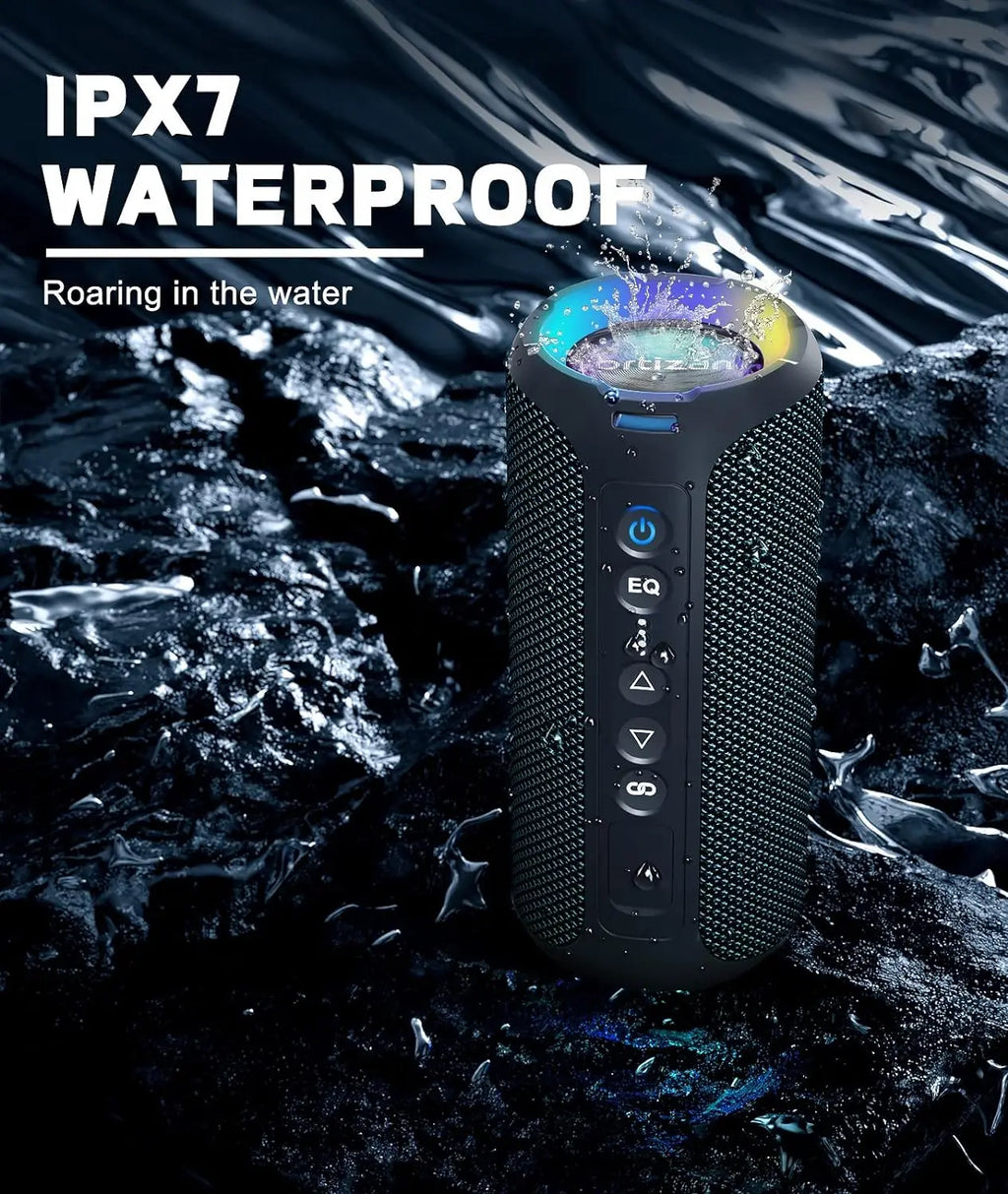 Ortizan Bluetooth Speakers 40W Enhanced Bass Portable Outdoor Wireless Speaker 30Hrs IP7 Waterproof Shower Speaker Bluetooth 5.3 - TechSmartX