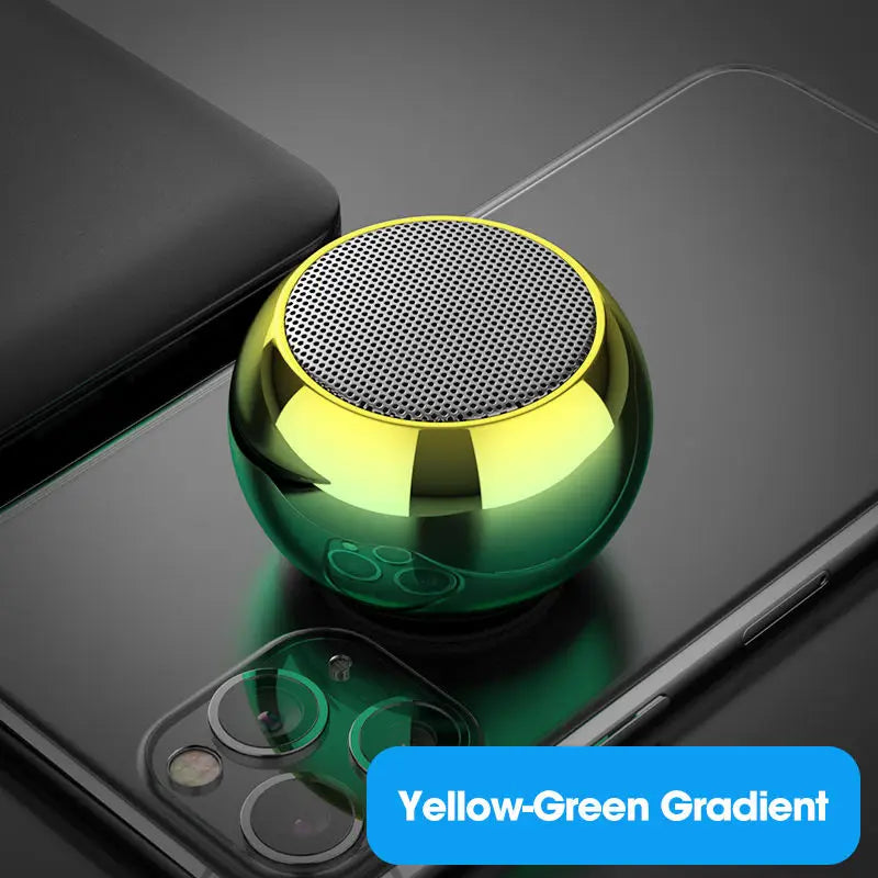 Wireless Bluetooth Speaker Portable Small Steel Gun Metal Heavy Stereo Surround Subwoofer Outdoor Mini Bluetooth Small Speaker - TechSmartX