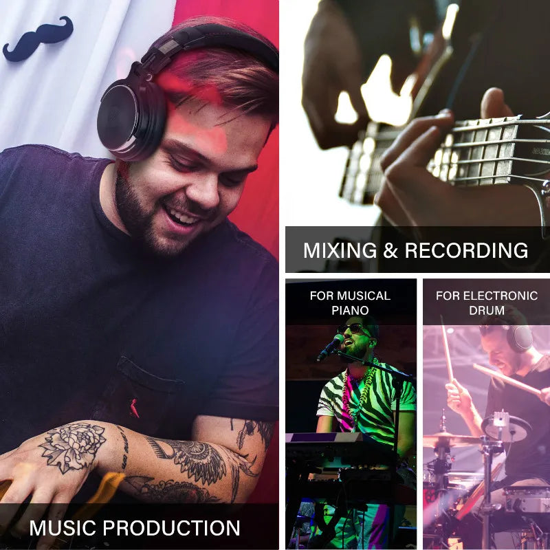 Oneodio Wired Headphones Professional Studio Pro 10/30/50 DJ Headphones With Microphone Over Ear HiFi Hi-Res Monitor Headset - TechSmartX