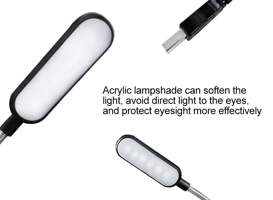 1PC Mini USB LED Light Book Light Flexible Reading Lamp Portable Night Light For Power Bank Laptop Notebook PC Computer - TechSmartX