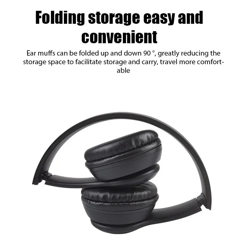 P47 Wireless bluetooth headphone With Mic Headsets Stereo Sound Earphones Sports Gaming Headphones Supports PC Smartphone - TechSmartX