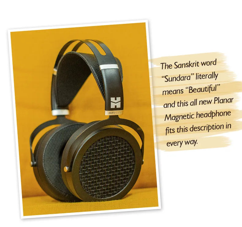 HIFIMAN SUNDARA Over-Ear Full-Size Planar Magnetic Headphones (Black) with High Fidelity Design Metal Casing - TechSmartX