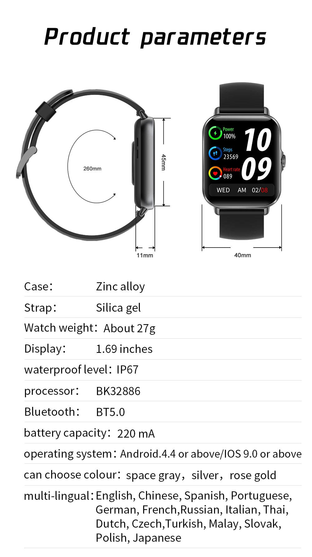 2025 Digital Smartwatch Sports Fitness Men's Women Smart Watch Waterproof Wrist Watches for Ladies Kids Child Android IOS Phones - TechSmartX