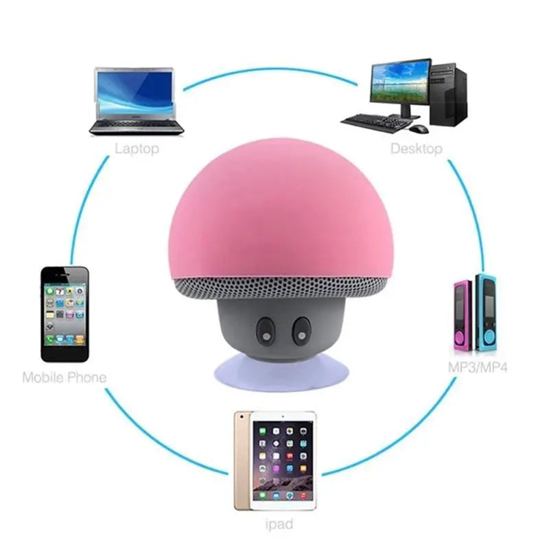 High Quality Wireless Bluetooth Speaker 30ft Wireless Range  Subwoofer With Suction CupSuitable for Cycling Picnic Outdoor - TechSmartX