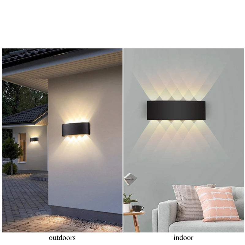 Up Down LED Wall Lamp Waterproof Modern Wall Light for Bedroom Living Room Corridor Balcony Indoor Outdoor Home Decor Lighting - TechSmartX