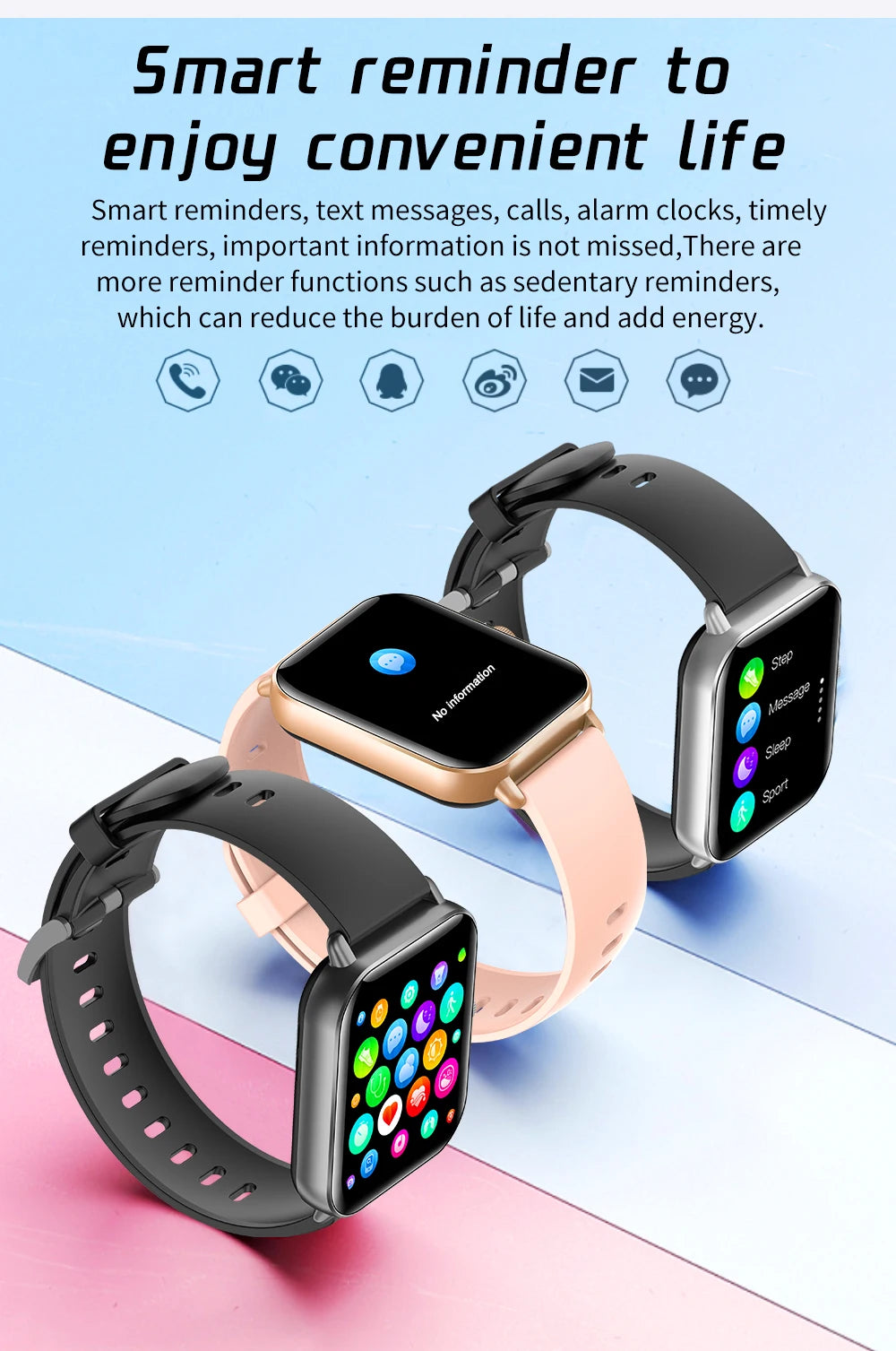 2025 Digital Smartwatch Sports Fitness Men's Women Smart Watch Waterproof Wrist Watches for Ladies Kids Child Android IOS Phones - TechSmartX