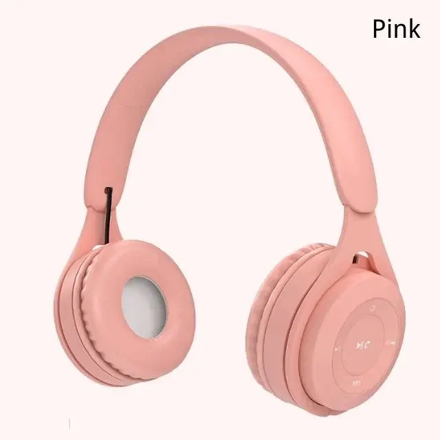 Y08 Macaron Wireless Bluetooth Headband Headphones with Mic Stereo Gaming Headset Gamer Girl Gift for Mobile Tablet - TechSmartX