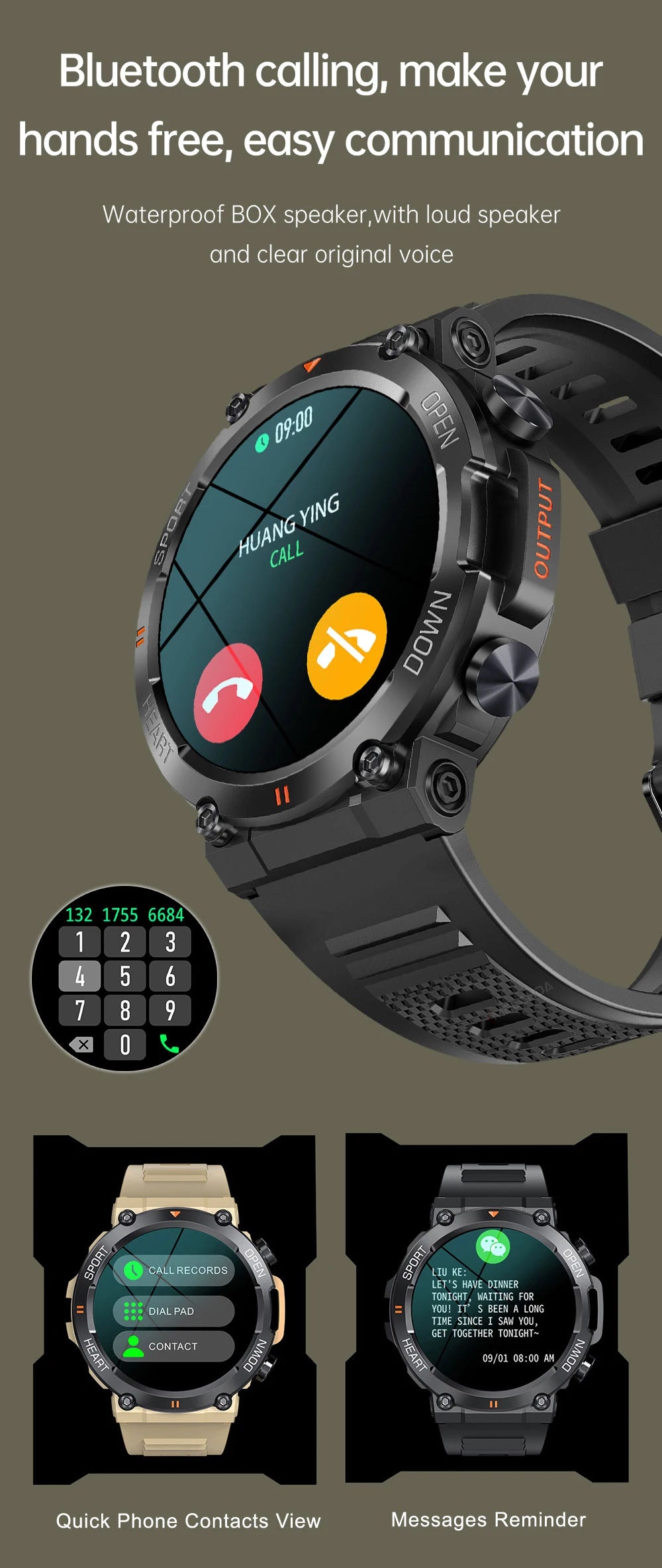 MEVADEN 1.39 inch HD Bluetooth Call Smart Watch Men Sports Fitness Tracker Heart Monitor 400mAh Smartwatch For Android IOS MD56 - TechSmartX