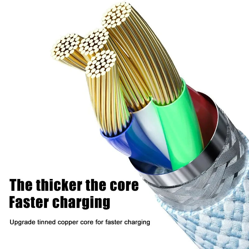 Original USB-C Cable For iPhone 16 15 Pro Max PD 60W Fast Charging For Huawei Xiaomi Samsung Type C Weaving Cable Accessories
