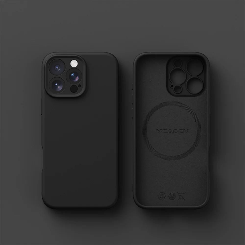 Luxury Liquid Silicone For Magsafe Case For iPhone 17 Air 16 Plus 15 14 13 12 Pro Max 17Pro Wireless Charging Skin Smooth Cover