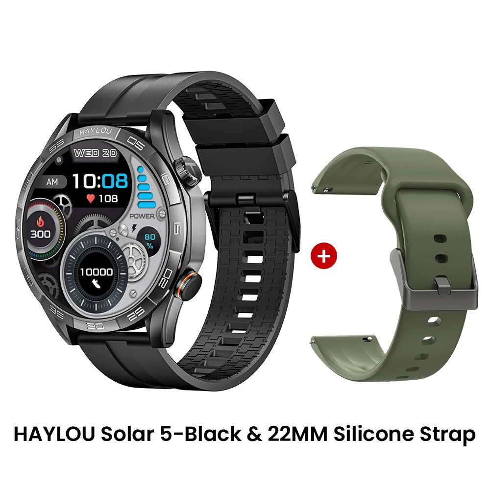 HAYLOU Solar 5 Voice Calling Smartwatch 1.58'' AMOLED Display 60Hz Smart Watch 24H Health Monitoring Sports Smartwatch for Men - TechSmartX