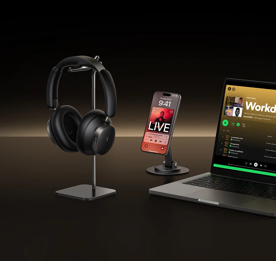 UGREEN Studio Pro 48dB ANC Wireless Headphones Over Ear Bluetooth Earphones Active Noise Cancellation Hi-Res LDAC 120h Playtime - TechSmartX