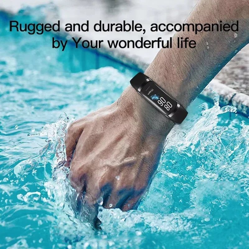 Amoled Color Screen Smart Watch Men Smart Band Heart Rate Blood Oxygen Smartwartch Women Smart Bracelet Sports Fitness Tracker - TechSmartX