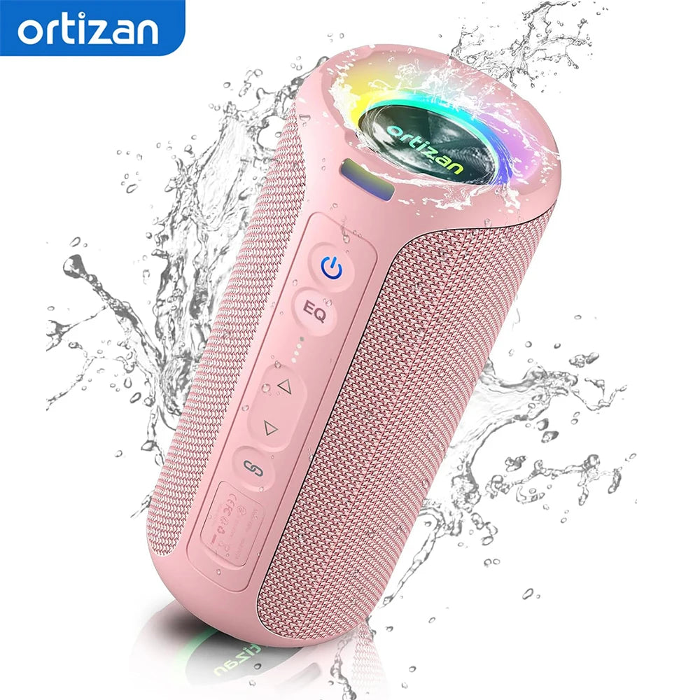Ortizan X8 Pro Bluetooth Speaker Portable with 40W Stereo Sound,Rich Bass,IPX7 Waterproof, 30H Playtime, Mixed Color Lights,3 EQ - TechSmartX