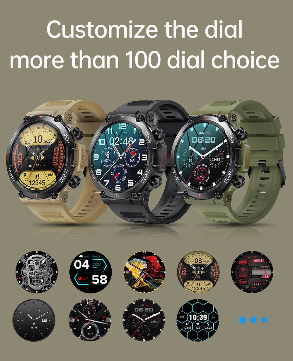 MEVADEN 1.39 inch HD Bluetooth Call Smart Watch Men Sports Fitness Tracker Heart Monitor 400mAh Smartwatch For Android IOS MD56 - TechSmartX