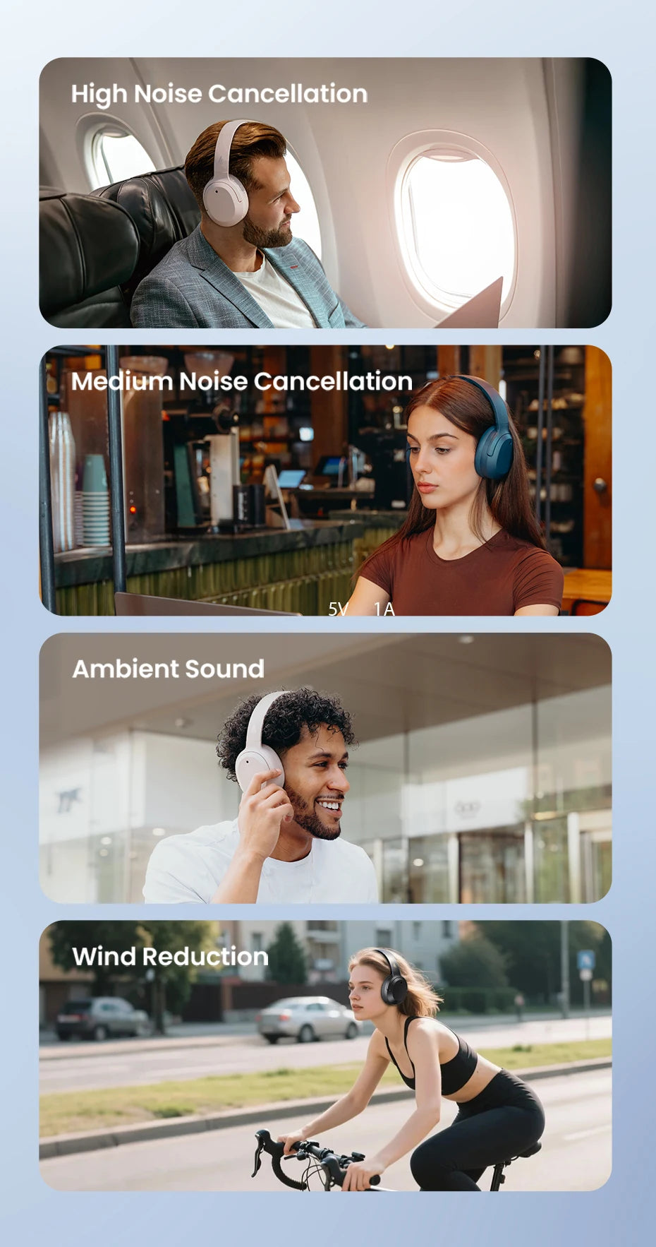 Edifier W820NB Plus(2025 Ver.) ANC Wireless Headphone Bluetooth 6.1 Over-ear Headset -49dB Noise Canelling Earphone Hi-Res Audio - TechSmartX