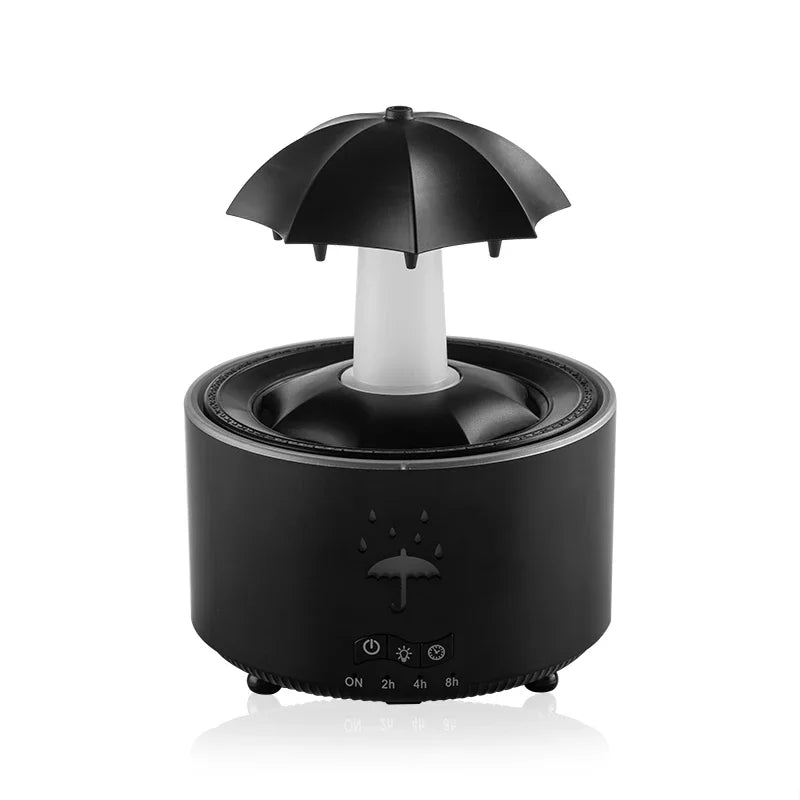 Rainbow Raindrop Aromatherapy Machine Rotating Water Drop Humidifier 7-Color Lamp Creative Umbrella Essential Oil Diffuser - TechSmartX