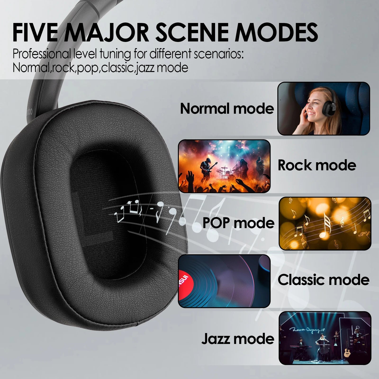 Siindoo NEWEST ANC930Plus Hybrid ANC Wireless Headphone, With Multi Magnetic Touch Control LED Screen AND APP Download 1GB MP3 - TechSmartX