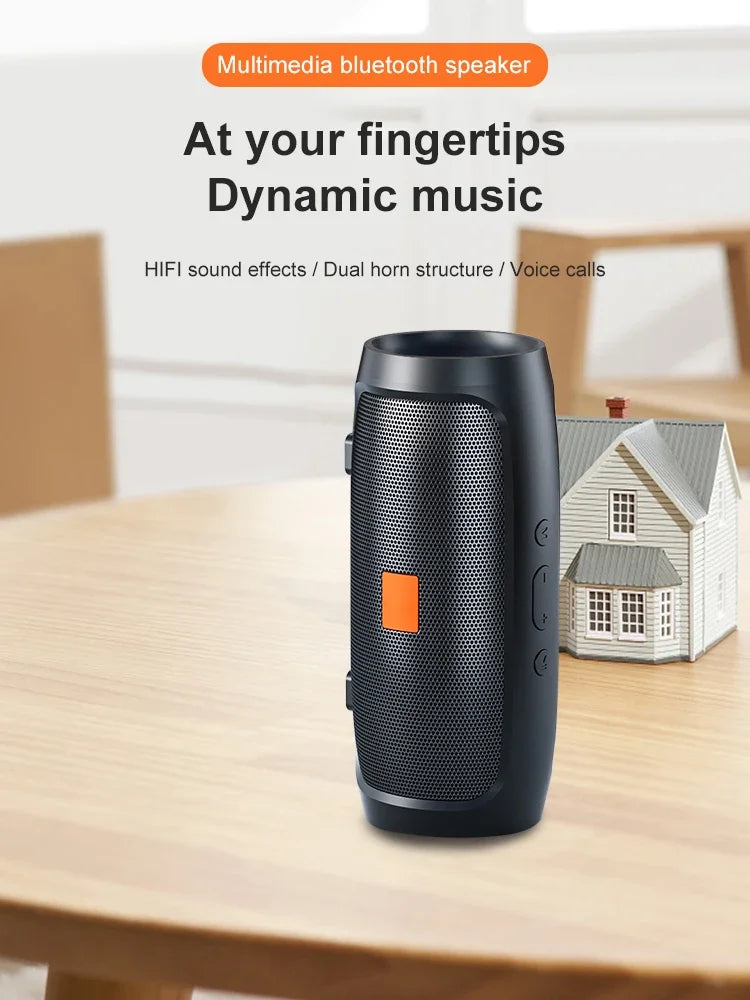 TF USB Bluetooth Speaker Dual Speaker Stereo Outdoor Tfusb Playback Fm Voice Broadcasting Portable Subwoofer Wireless Speaker - TechSmartX