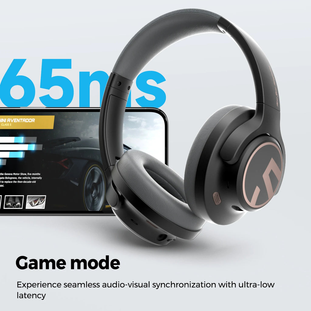SoundPEATS Space Headphones Bluetooth 5.3 Hybrid Active Noise Cancelling Wireless Headphone,123H Play,Mic,Multipoint Connection - TechSmartX