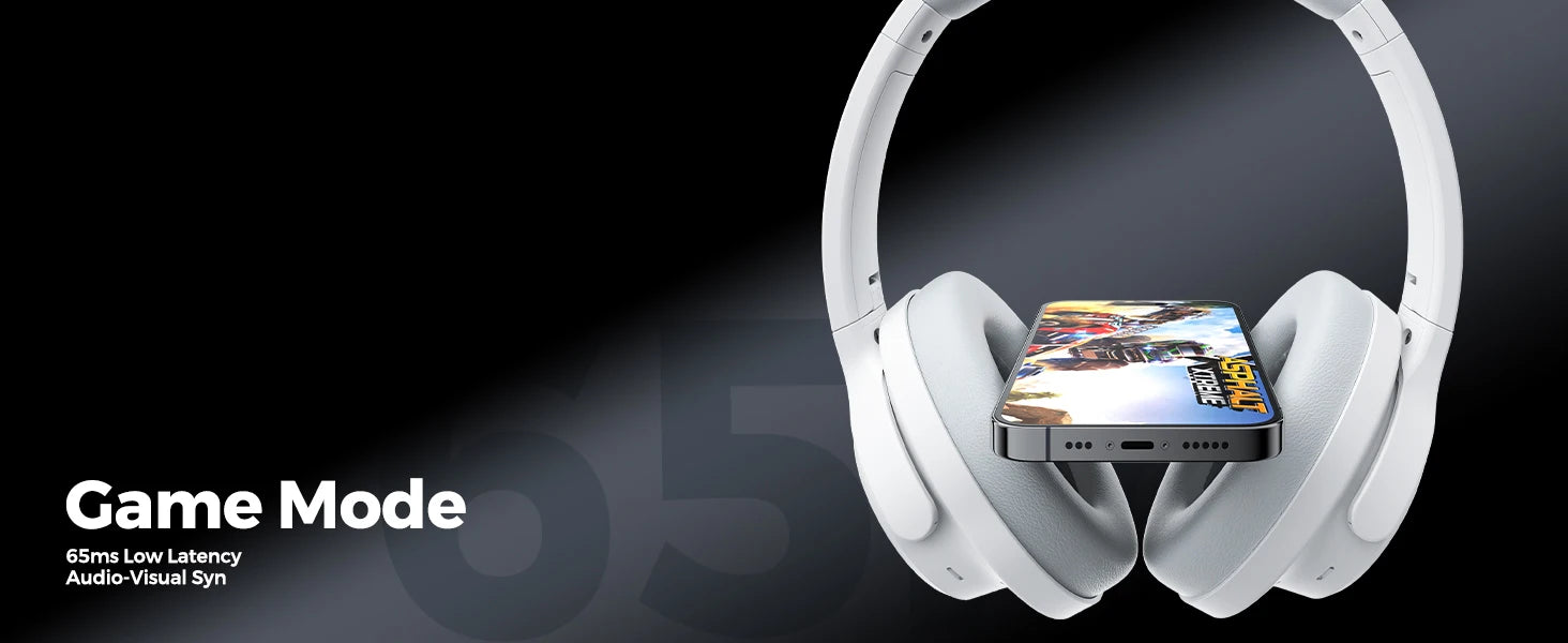 SoundPEATS Space Headphones Bluetooth 5.3 Hybrid Active Noise Cancelling Wireless Headphone,123H Play,Mic,Multipoint Connection - TechSmartX