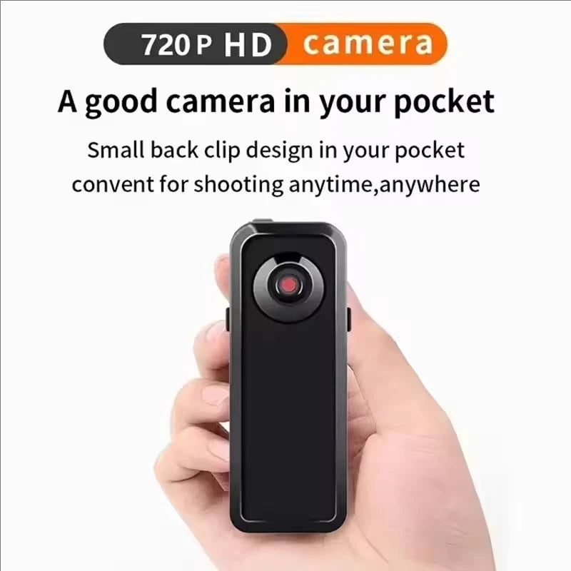 Portable Mini HD DV Camera Body Camcorder Mount Video Recorder Nanny Security Cam Sports DVR Webcam for Home Office Security - TechSmartX