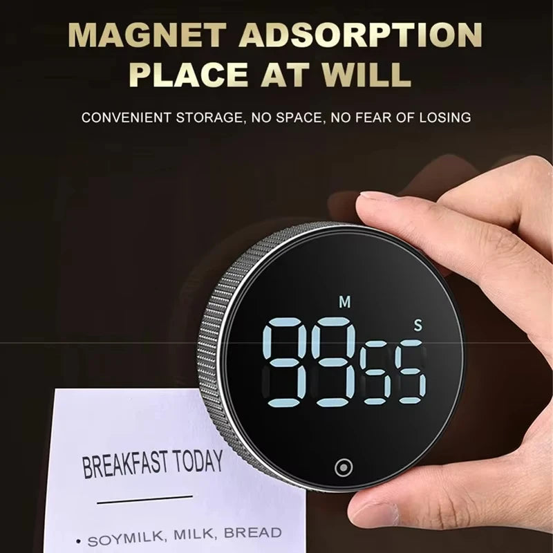 DINRGO Magnetic Kitchen Timer Digital Timer Manual Countdown Rotary Timer Mechanical Cooking Timer Cooking Shower Stopwatch - TechSmartX