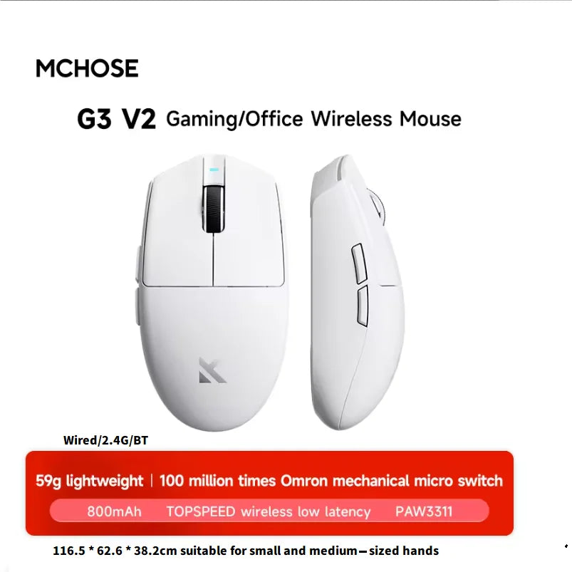Original MCHOSE V9 PRO Music Esports Gaming Headphones 3-mode Wireless Noise Reduction Mic Customized Head-mounted - TechSmartX