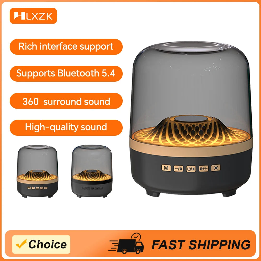 Portable Wireless Soundbar Bluetooth 5.3 Home Theater Speaker Subwoofer Hi-Fi Acoustic Breathing Lamp for Android IOS - TechSmartX