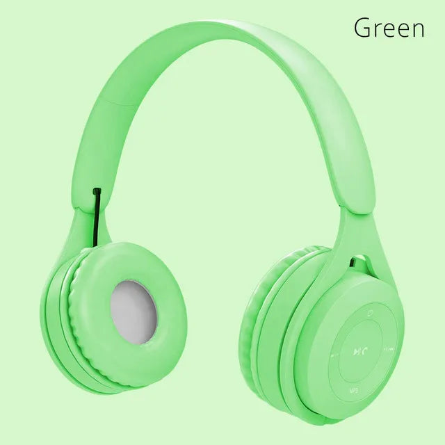 Y08 Macaron Wireless Bluetooth Headband Headphones with Mic Stereo Gaming Headset Gamer Girl Gift for Mobile Tablet - TechSmartX