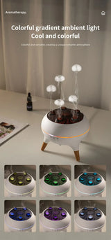 Dynamic Jellyfish Air Humidifier 250ml Essential Oil Diffuser Remote Control Bedroom Humidifier With 7 Colorful Night Lights - TechSmartX