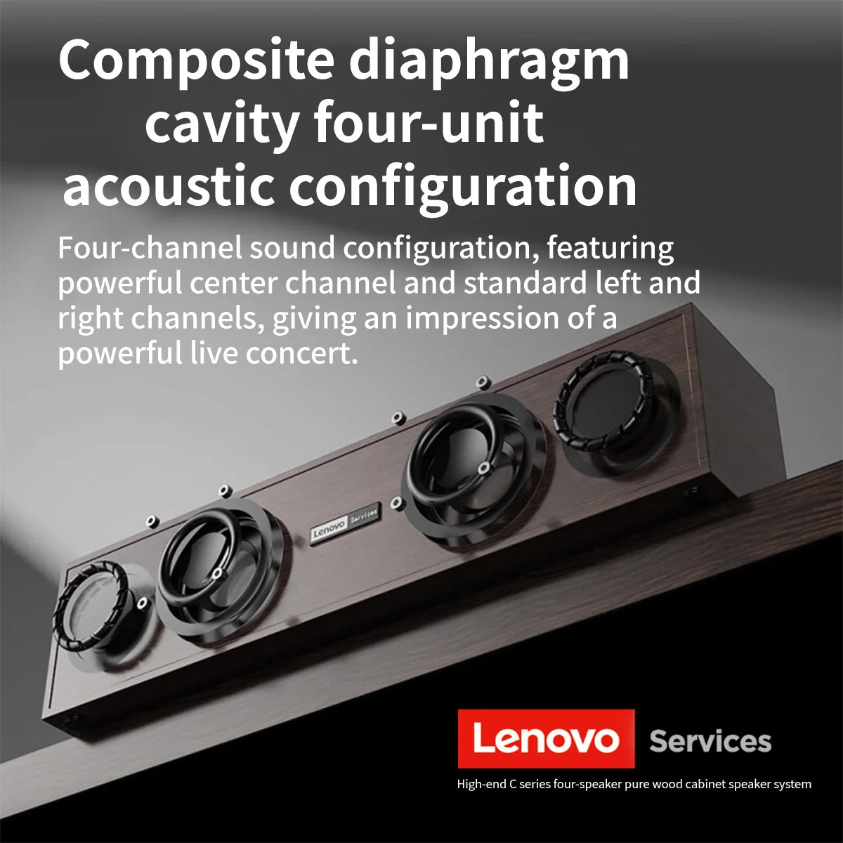 Lenovo C02 Multimedia Speaker Bluetooth Speaker Wired/Bluetooth Dual-Mode Speaker Retro Speaker Universal for Tv, Computer, and Mobile Phone Subwoofer - TechSmartX