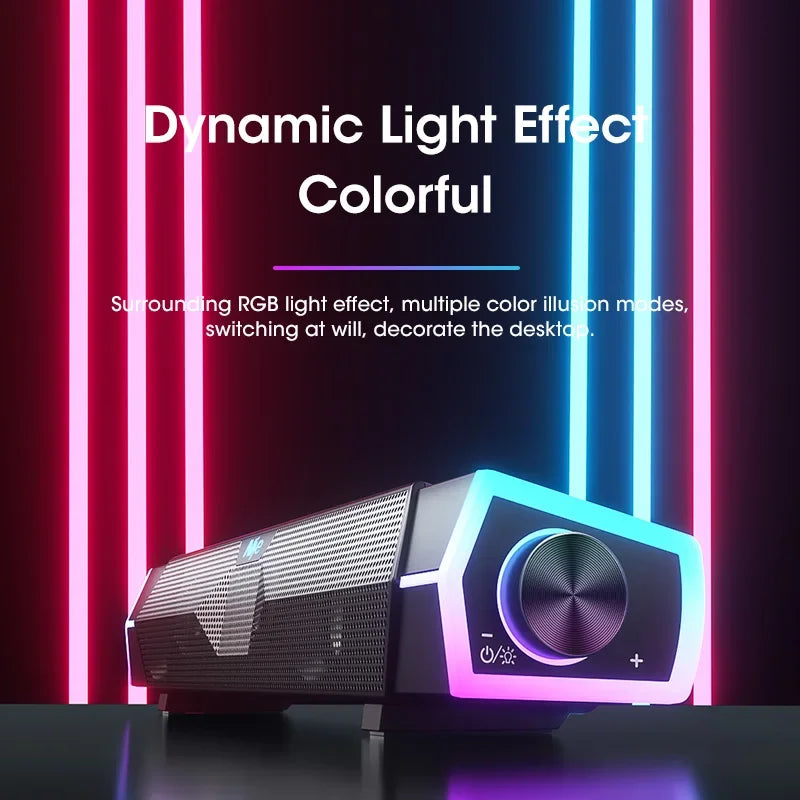 4D Computer Speakers Bluetooth 5.0 Wired Loudspeaker Surround Soundbar Speaker Stereo Subwoofer Sound bar for Laptop Notebook PC - TechSmartX