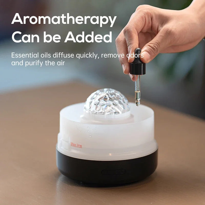 New Starry Sky Projection Air Humidifier with Colorful Gradient Night Light USB Delicate Water Mist Essential Oil Aroma Diffuser - TechSmartX