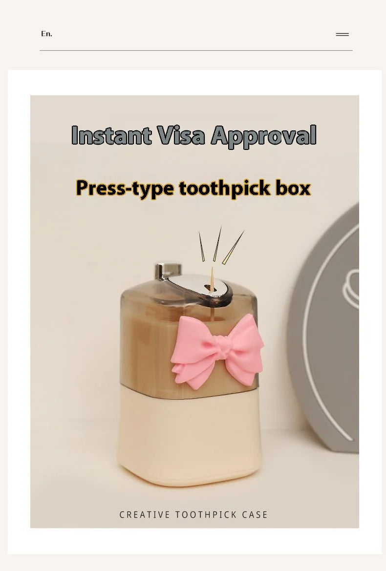 Creative Cartoon Gut and Mouth Toothpick Box for Home Use High Appearance Level Cream-style Light Luxury Toothpick Holder - TechSmartX