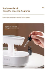 Aroma Humidifier Raindrop Air Humidifier Colorful Light White Noise Essemtial Oil Diffuser Home Ultrasonic Fragrance Diffuser - TechSmartX