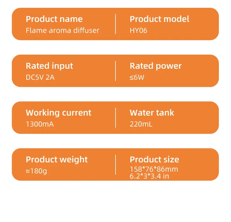 Aromatherapy Diffuser with Flame Effect, Essential Oil Diffuser and Cool Mist Humidifier, Silent Humidifier for Home and Bedroom - TechSmartX