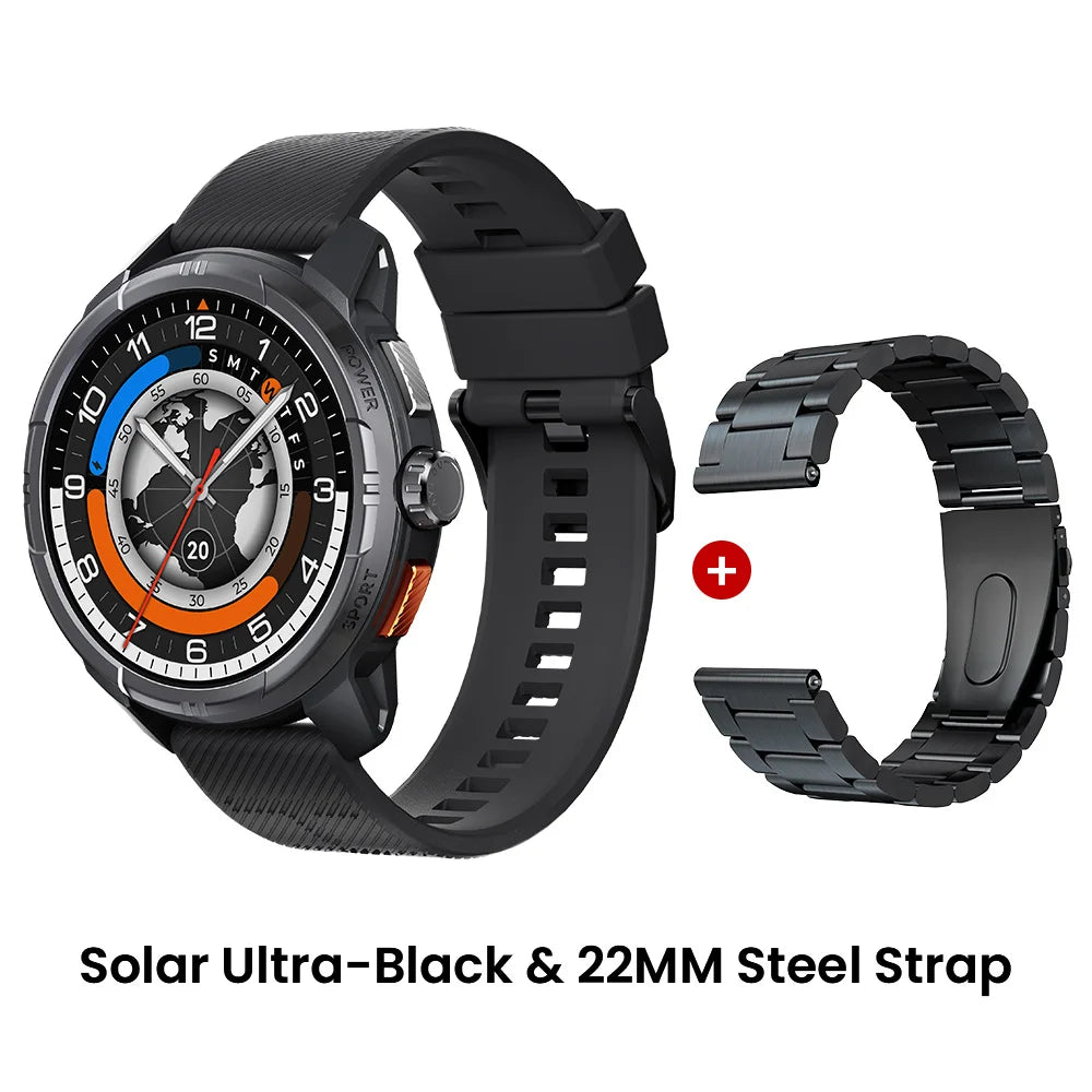 HAYLOU Solar Ultra GPS Smartwatch 1.6” AMOLED Display 5ATM Waterproof Built-in GPS Bluetooth Phone Calls Sports Smart Watch - TechSmartX