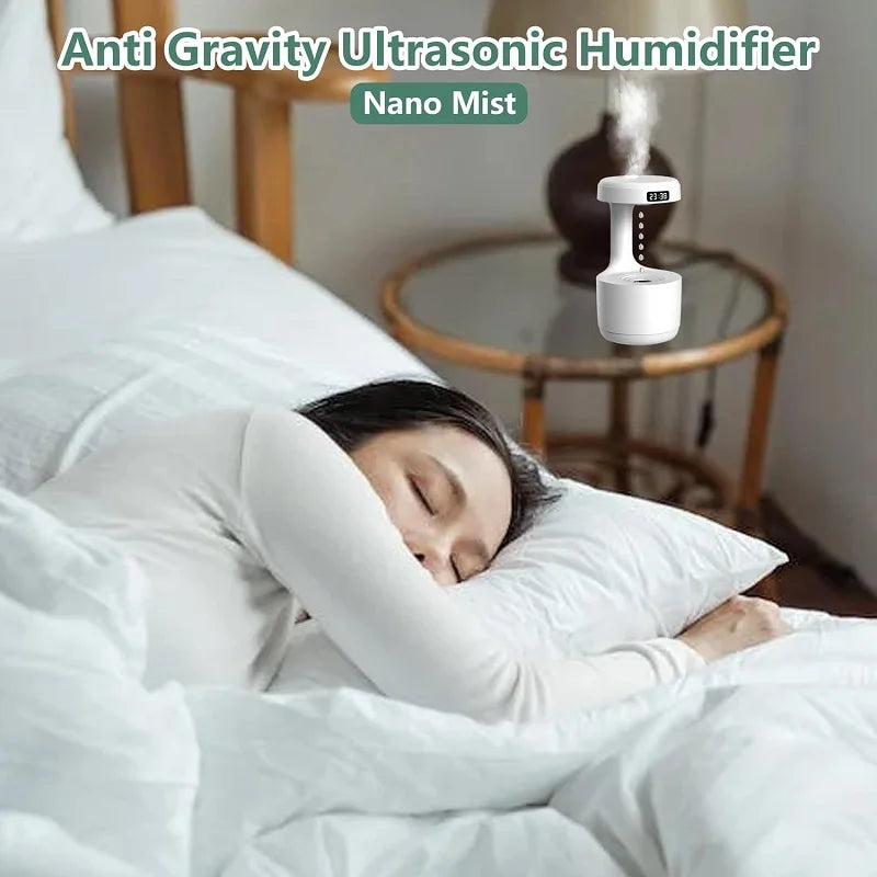 Anti-Gravity Humidifier New Ultrasonic Humidifier with Dual Power-Off Protection Large Capacity Air Humidifierw for Home/Office - TechSmartX