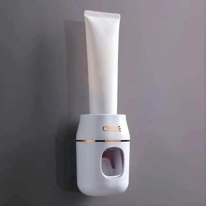 Upgrade Your Bathroom with This 1pc Toothpaste Squeezer and Storage Rack - Automatic Toothpaste Refills Made Easy! - TechSmartX