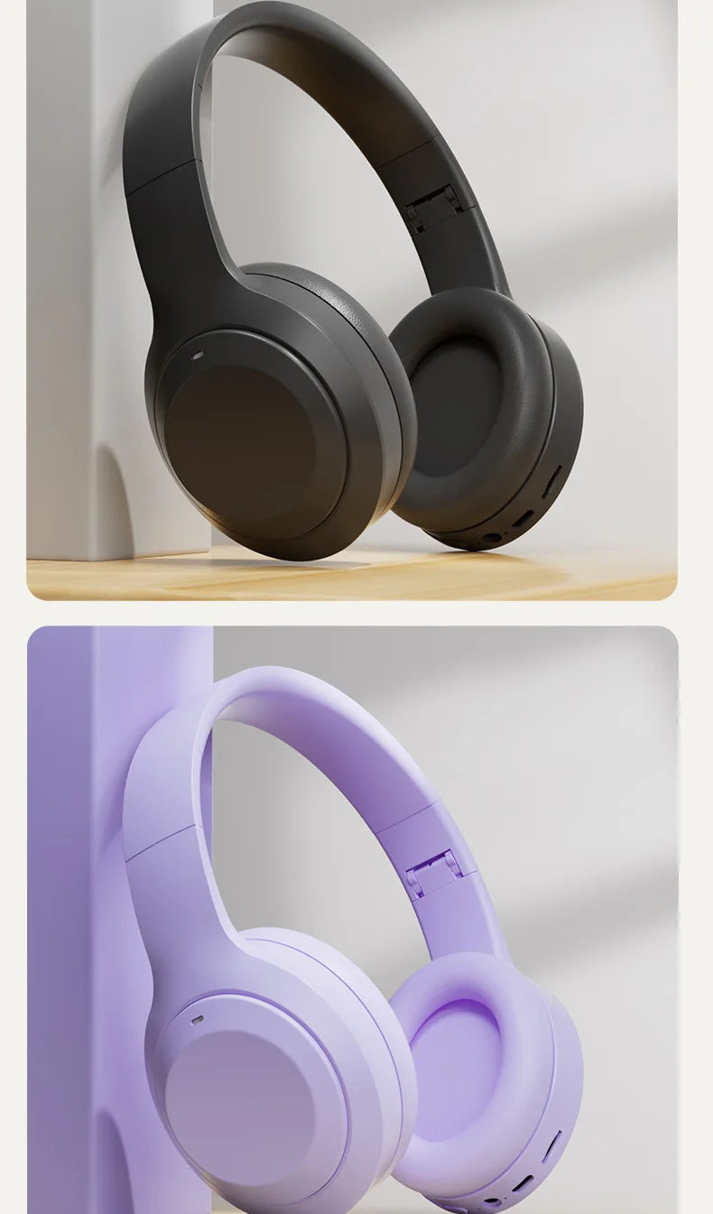 #Wireless Bluetooth 5.3 Headphones Over Ear HIFI Stereo Headsets True Sport Gamer Earphone TF/AUX Music Player with HD Mic Gifts - TechSmartX