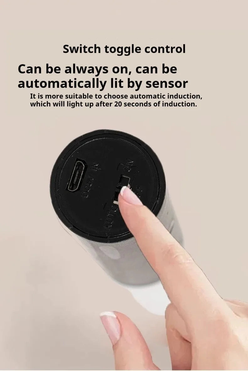 Motion sensing night light, magnetic wall light, USB charging LED light, suitable for corridors and stairs, Christmas gift - TechSmartX