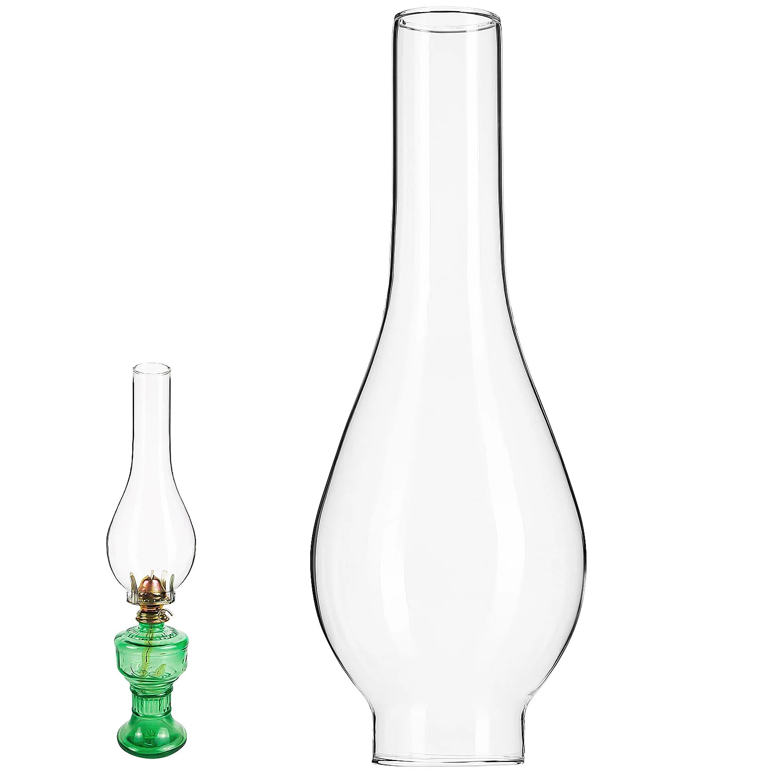 Long Kerosene Lamp Glass Shade Light Covers Clear Vintage Shades Hurricane Parts Chimney Retro - TechSmartX