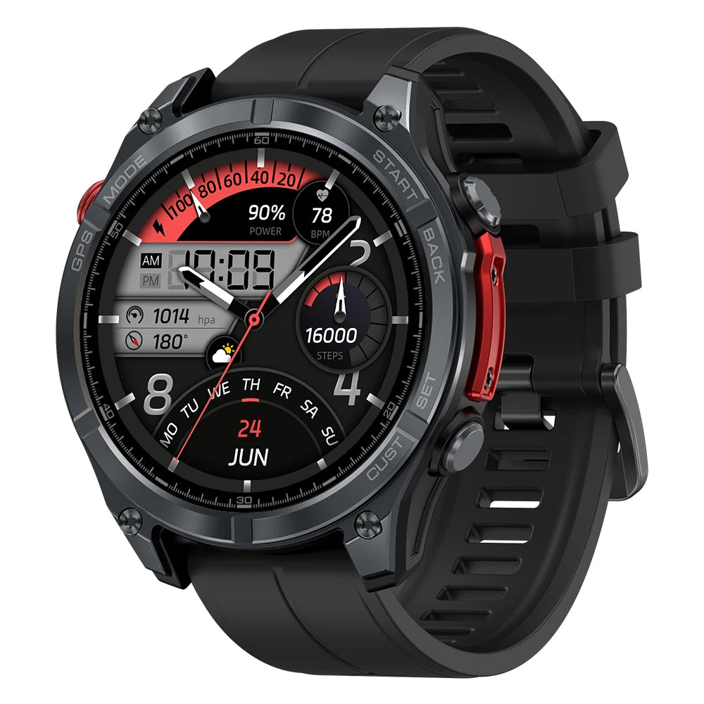 New Ciberer Vertix Stratos 4 GPS Smart Watch 1.43''AMOLED Display Built-in Compass Flashlight 170+ Sports Modes 5 ATM Smartwatch - TechSmartX